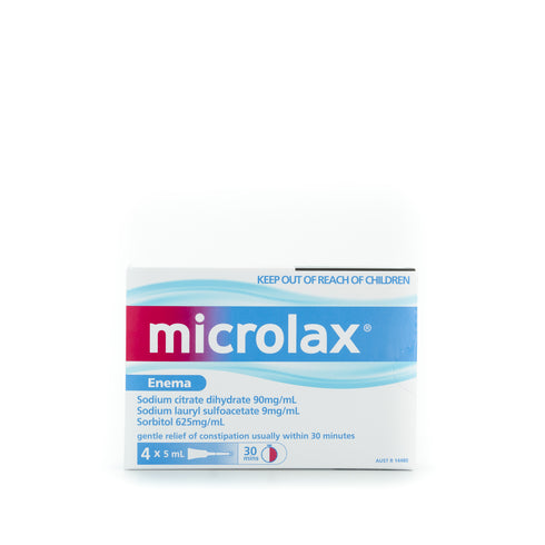 MICROLAX ENEMA OTC 4X5ML-Matakana Pharmacy